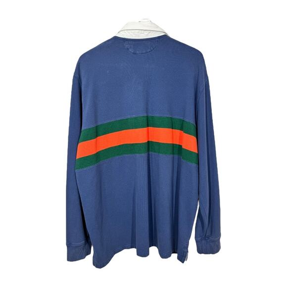 Polo Ralph Lauren Men's Rugby Sweatshirt XXL Pullover Blue Green Orange Pony - Picture 3 of 5